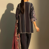 Unstitched Embroidered 3 Piece Muzlin Suit