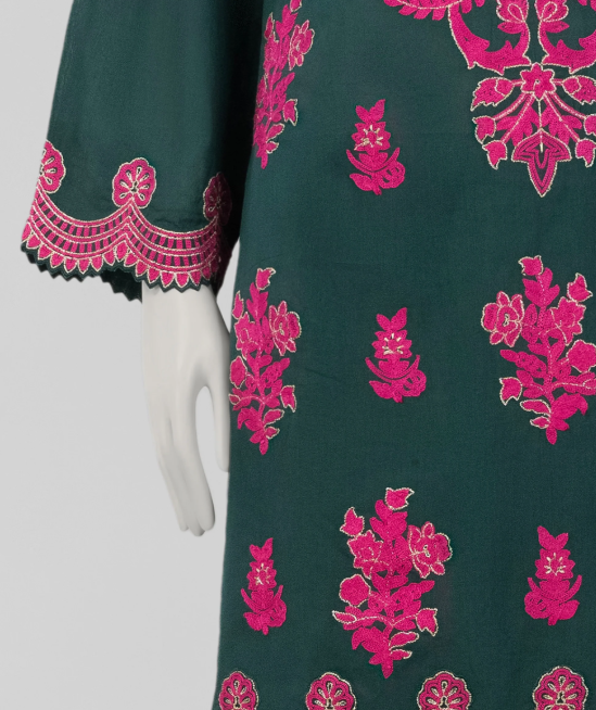 green lawn embroidered unstitched 3pc