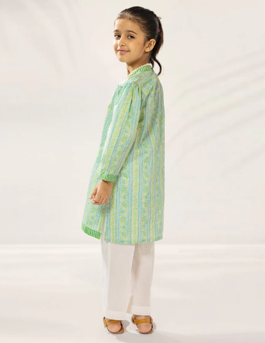 multicolor printed lawn kurta