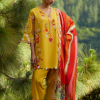 Unstitched Embroidered 3 Piece Muzlin Suit