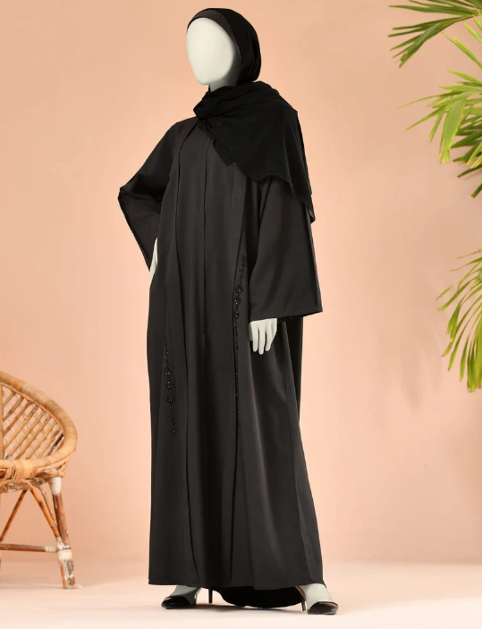 black abaya | jjab-22-042
