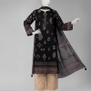 black lawn paste printed unstitched 3pc