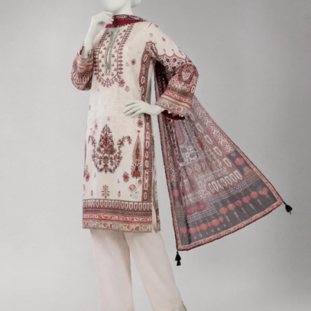 multicolor viscose embroidered unstitched 3pc