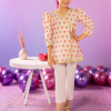 pink lawn printed kurta