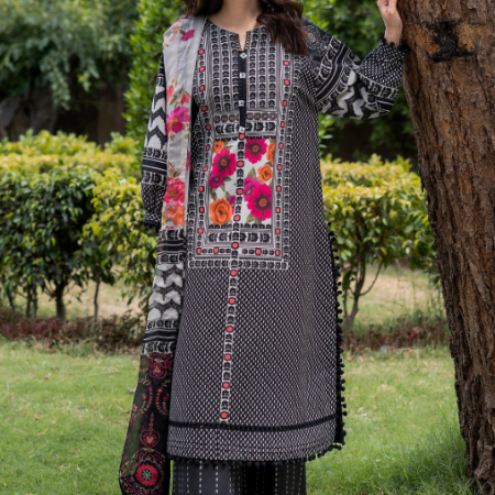3-PC Unstitched Printed Lawn C-Print Vol 4 CP6-32