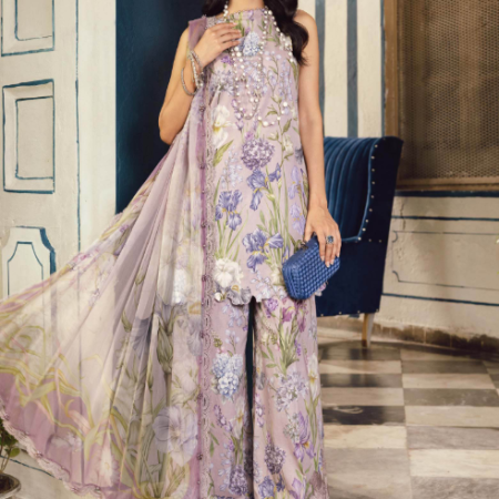 3 Piece Unstitched Embroidered Cambric Suit | MPT-2708-A