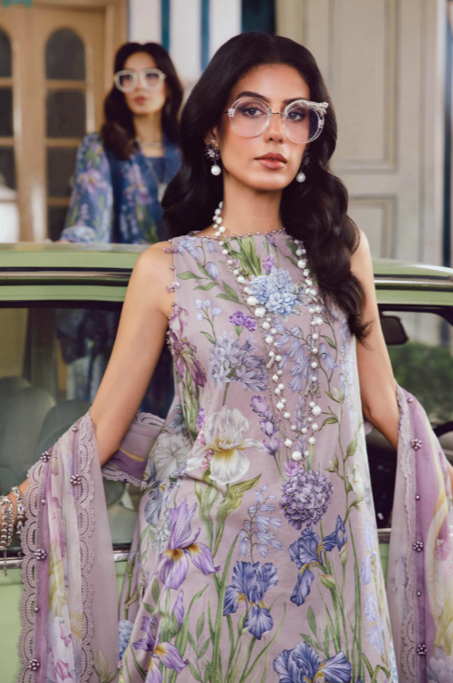 3 Piece Unstitched Embroidered Cambric Suit | MPT-2708-A