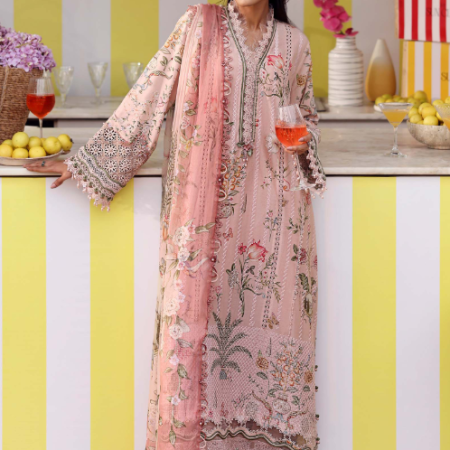 3 Piece Unstitched Embroidered Lawn Suit