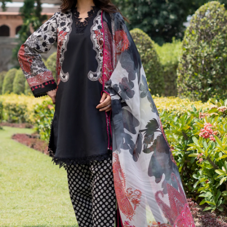 3-PC Unstitched Printed Lawn C-Print Vol 4 CP6-35