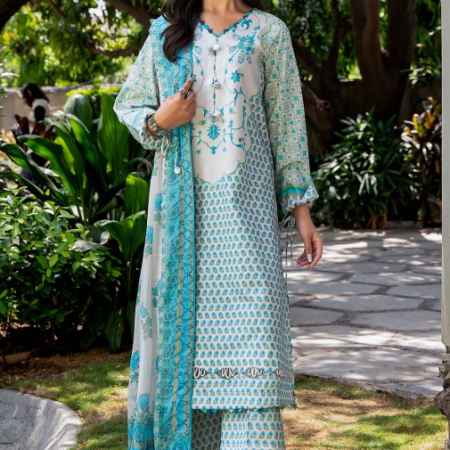 3-PC Unstitched Printed Lawn C-Print Vol 4 CP6-34