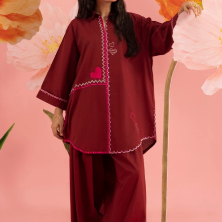 Sana Safinaz Stitched Embroidered Lawn Shirt+ Shalwar