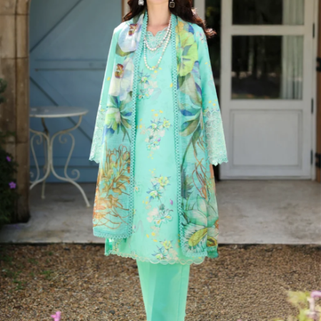Rang Rasiya "Sage" – Lifestyle Embroidered Lawn Unstitched 3-Piece Suit