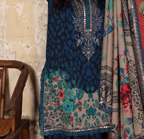 Charizma 3-PC Unstitched Embroidered Linen Collection ANW7-09