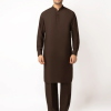 J. deep brown unstitched fabric