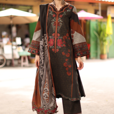 Charizma 3-PC Unstitched Embroidered Linen Collection ANW7-07