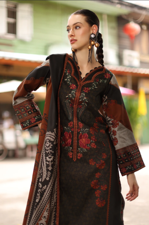 Charizma 3-PC Unstitched Embroidered Linen Collection ANW7-07