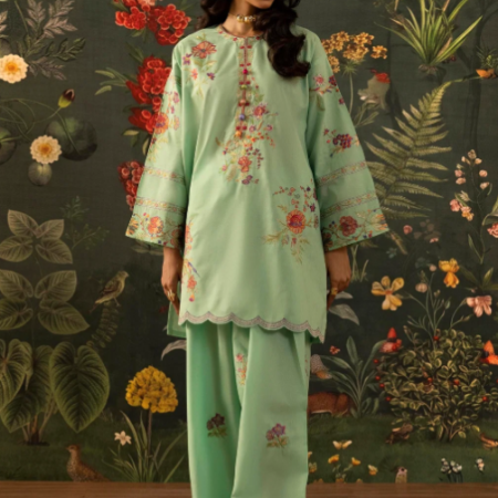 Sana Safinaz Stitched Embroidered Lawn Shirt+ Shalwar