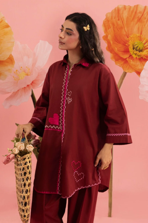 Sana Safinaz Stitched Embroidered Lawn Shirt+ Shalwar