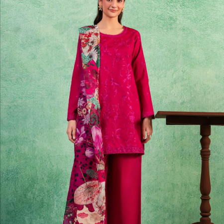 Maryum & Maria Velvet Bloom Luxury Embroidered Velvet Suit - MSS5996