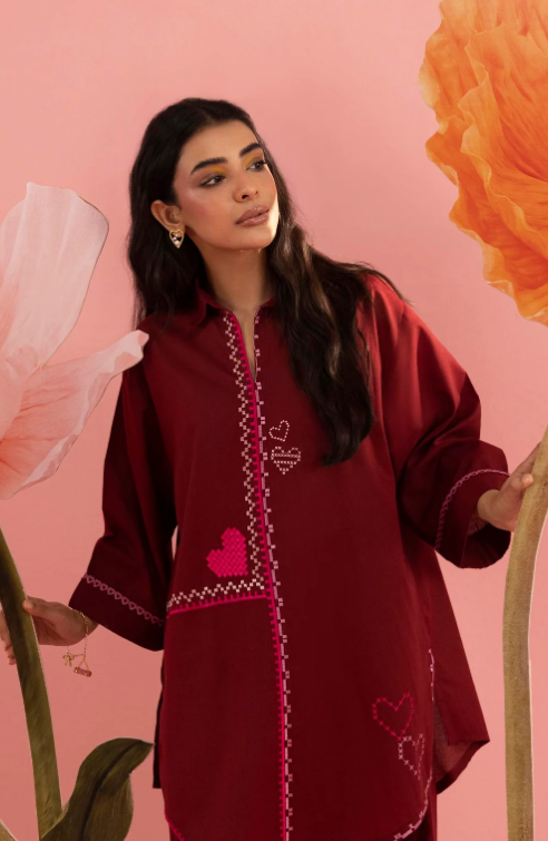 Sana Safinaz Stitched Embroidered Lawn Shirt+ Shalwar