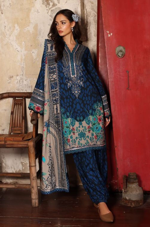 Charizma 3-PC Unstitched Embroidered Linen Collection ANW7-09