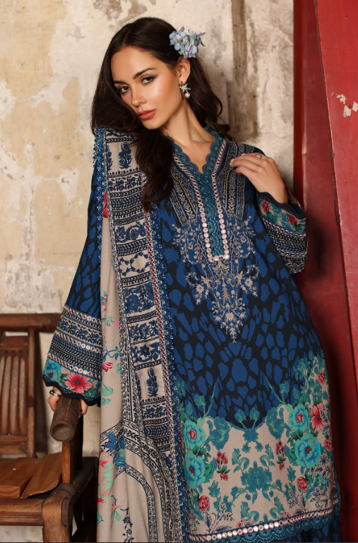 Charizma 3-PC Unstitched Embroidered Linen Collection ANW7-09